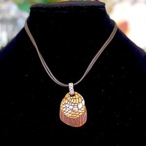 Chico’s 16 in Stacked Mixed Metal Pendant Necklace